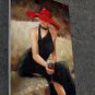 Drinking 24x36 in. stretched Oil Painting Canvas Art Wall Decor modern12D