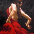 Fiery dance 24x36 in. stretched Oil Painting Canvas Art Wall Decor modern018