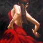 Fiery dance 24x36 in. stretched Oil Painting Canvas Art Wall Decor modern018