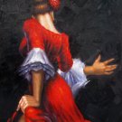 Fiery dance 24x36 in. stretched Oil Painting Canvas Art Wall Decor modern019