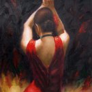 Fiery dance 24x36 in. stretched Oil Painting Canvas Art Wall Decor modern025