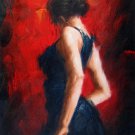 Fiery dance 24x36 in. stretched Oil Painting Canvas Art Wall Decor modern032