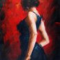 Fiery dance 24x36 in. stretched Oil Painting Canvas Art Wall Decor modern032