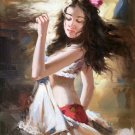 Fiery dance 24x36 in. stretched Oil Painting Canvas Art Wall Decor modern39D