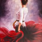 Fiery dance 24x36 in. stretched Oil Painting Canvas Art Wall Decor modern40D
