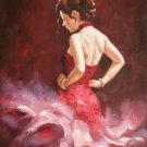 Fiery dance 24x36 in. stretched Oil Painting Canvas Art Wall Decor modern41D