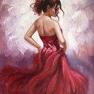 Fiery dance 24x36 in. stretched Oil Painting Canvas Art Wall Decor modern43D