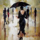In the rain 24x36 in. stretched Oil Painting Canvas Art Wall Decor modern018 In the rain 24x36 in. stretched Oil Painting Canvas Art Wall Decor modern018