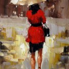 In the rain 24x36 in. stretched Oil Painting Canvas Art Wall Decor modern034