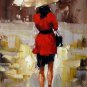 In the rain 24x36 in. stretched Oil Painting Canvas Art Wall Decor modern034