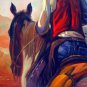 Cowboy 24x36 in. stretched Oil Painting Canvas Art Wall Decor modern001