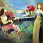 Abstarct figure 24x36 in. stretched Oil Painting Canvas Art Wall Decor modern02D