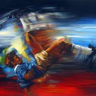 Football 24x36 in. stretched Oil Painting Canvas Art Wall Decor modern001 Football 24x36 in. stretched Oil Painting Canvas Art Wall Decor modern001