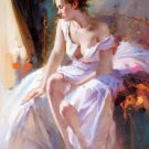 Girl 24x36 in. stretched Oil Painting Canvas Art Wall Decor modern15D