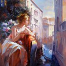 Girl at Waterside 24x36 in. stretched Oil Painting Canvas Art Wall Decor modern001 Girl at Waterside 24x36 in. stretched Oil Painting Canvas Art Wall Decor modern001