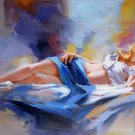 Sleeping 24x36 in. stretched Oil Painting Canvas Art Wall Decor modern003 Sleeping 24x36 in. stretched Oil Painting Canvas Art Wall Decor modern003