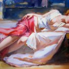 Sleeping 24x36 in. stretched Oil Painting Canvas Art Wall Decor modern04D