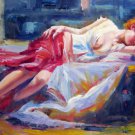Sleeping 24x36 in. stretched Oil Painting Canvas Art Wall Decor modern005