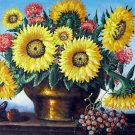 Sunflower 24x36 in. stretched Oil Painting Canvas Art Wall Decor modern201