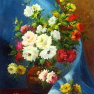 Vase Flower 24x36 in. stretched Oil Painting Canvas Art Wall Decor modern503