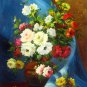 Vase Flower 24x36 in. stretched Oil Painting Canvas Art Wall Decor modern503