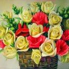 Vase Flower 24x36 in. stretched Oil Painting Canvas Art Wall Decor modern506