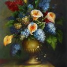 Vase Flower 24x36 in. stretched Oil Painting Canvas Art Wall Decor modern507