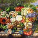 Vase Flower 24x36 in. stretched Oil Painting Canvas Art Wall Decor modern508