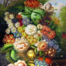 Vase Flower 24x36 in. stretched Oil Painting Canvas Art Wall Decor modern510