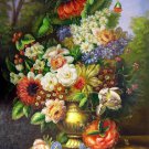 Vase Flower 24x36 in. stretched Oil Painting Canvas Art Wall Decor modern512