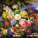 Vase Flower 24x36 in. stretched Oil Painting Canvas Art Wall Decor modern513