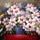 Vase Flower 24x36 in. stretched Oil Painting Canvas Art Wall Decor modern517