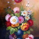 Vase Flower 24x36 in. stretched Oil Painting Canvas Art Wall Decor modern20D