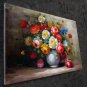 Vase Flower 24x36 in. stretched Oil Painting Canvas Art Wall Decor modern522