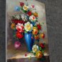 Vase Flower 24x36 in. stretched Oil Painting Canvas Art Wall Decor modern524