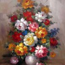 Vase Flower 24x36 in. stretched Oil Painting Canvas Art Wall Decor modern525