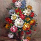Vase Flower 24x36 in. stretched Oil Painting Canvas Art Wall Decor modern526