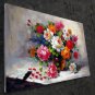 Vase Flower 24x36 in. stretched Oil Painting Canvas Art Wall Decor modern530