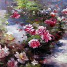 Vase Flower 24x36 in. stretched Oil Painting Canvas Art Wall Decor modern31D