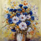 Vase Flower 24x36 in. stretched Oil Painting Canvas Art Wall Decor modern535
