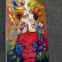 Vase Flower 24x36 in. stretched Oil Painting Canvas Art Wall Decor modern536