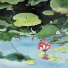 Lotus 24x36 in. stretched Oil Painting Canvas Art Wall Decor modern101