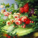 Roses 24x36 in. stretched Oil Painting Canvas Art Wall Decor modern004