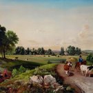 Country 24x36 in. stretched Oil Painting Canvas Art Wall Decor modern903