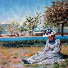 Country 24x36 in. stretched Oil Painting Canvas Art Wall Decor modern904