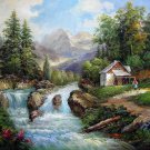 Country 24x36 in. stretched Oil Painting Canvas Art Wall Decor modern910