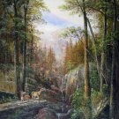 Forest 24x36 in. stretched Oil Painting Canvas Art Wall Decor modern002