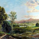 Lakeview 24x36 in. stretched Oil Painting Canvas Art Wall Decor modern001