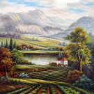Lakeview 24x36 in. stretched Oil Painting Canvas Art Wall Decor modern006