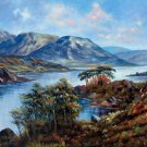 Lakeview 24x36 in. stretched Oil Painting Canvas Art Wall Decor modern007